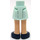 LEGO Hüfte mit Basic Gebogen Skirt mit Dark Blau Shoes mit dickem Scharnier (35634)