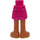 LEGO Hanche avec Basic Incurvé Skirt avec Gold Sandals avec charnière épaisse (35614)