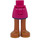 LEGO Hanche avec Basic Incurvé Skirt avec Gold Sandals avec charnière épaisse (35614)