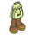 LEGO Hanche avec Basic Incurvé Skirt avec Gold Shoes avec charnière épaisse (35614)