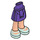 LEGO Hanche avec Basic Incurvé Skirt avec Light Aqua Shoes avec charnière épaisse (23896 / 35614)