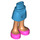 LEGO Hüfte mit Basic Gebogen Skirt mit Pink Shoes Dünnes Scharnier (2241)