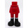 LEGO Hip with Basic Curved Skirt with Red Legs and Black Boots with Thick Hinge (92820)