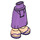 LEGO Hip with Medium Skirt with Dark Purple Sandals (59794)