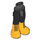 LEGO Hip with Pants with Bright Light Orange Boots and Black Laces (16925)