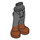 LEGO Hip with Pants with Dark Orange Boots (35642)