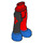LEGO Hip with Pants with Red and Black Legs and Blue Shoes