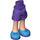 LEGO Hip with Rolled Up Shorts with Blue Shoes with Purple Laces with Thick Hinge (35556 / 35557)