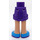 LEGO Heup met Rolled Omhoog Shorts met Blauw Shoes met Purple Laces met dun scharnier (35557 / 36198)