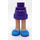 LEGO Hüfte mit Rolled Oben Shorts mit Blau Shoes mit Purple Laces mit dünnem Scharnier (35557 / 36198)