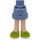 LEGO Hip with Rolled Up Shorts with Lime shoes with Thin Hinge (36198)