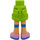 LEGO Hip with Rolled Up Shorts with Pink shoes with Thin Hinge (36198)