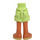 LEGO Hip with Rolled Up Shorts with Yellow Sandals with Thin Hinge (36198)