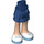 LEGO Hanche avec Court Double Layered Skirt avec Bleu et blanc Shoes avec Medium Azure Laces (35629 / 92818)