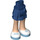 LEGO Heup met Kort Dubbele Layered Rok met Blauw en Wit Shoes met Medium azuurblauw Laces (35629 / 92818)