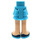 LEGO Heup met Kort Dubbele Layered Rok met Licht Vleeskleur Benen en Dark Blauw Shoes (35629 / 92818)