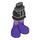 LEGO Heup met Kort Dubbele Layered Skirt met Purple boots (36178 / 92818)