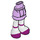 LEGO Hip with Short Double Layered Skirt with Purple Shoes and Ankle Straps (92818)