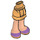 LEGO Lonkka jossa Lyhyt Kaksinkertainen Layered Hame jossa Purppura Shoes jossa Gold Soles (92818)