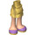 LEGO Hip with Short Double Layered Skirt with Purple Shoes with Gold Soles (92818)