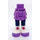 LEGO Hip with Short Double Layered Skirt with White and Purple shoes (23898 / 92818)
