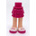 LEGO Hüfte mit Kurz Doppelt Layered Skirt mit Weiß Shoes mit Magenta Laces und Soles (23898 / 92818)
