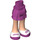 LEGO Cadera con Corto Doble Layered Falda con Blanco Shoes con Magenta Laces y Soles (23898 / 92818)