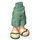 LEGO Hip with Shorts with Cargo Pockets with Green sandals (2268)