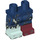 LEGO Heupen met 1 Dark Blauw Been en 1 Donkerrood Been met Torn Pants (3815)