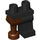 LEGO Hüften mit Schwarz Links Bein und Reddish Brown Peg Bein (84637 / 93798)