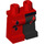 LEGO Hüften mit rot Recht Bein und Schwarz Links Bein mit Diamonds (3815 / 73243)