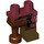 LEGO Hips with Reddish Brown Peg Leg and Dark Red Left Leg, with Worn Clothing and Boot Decoration (23012)