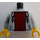 LEGO Hoodie Torso met Donkerrood Shirt en Licht Vleeskleur Handen (973 / 76382)