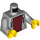 LEGO Hoodie Torso with Dark Red Shirt and Yellow Hands (973 / 76382)