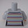 LEGO Orizzontale Striped Maglione Busto over Bianco Maglietta (973 / 76382)