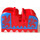 LEGO Paard Barding met Rood Dragons aan Blauw Background (2490)