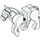LEGO Paard met Moveable Poten, Zwart Bridle en Zilver Buckles (10509)