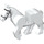 LEGO Paard met Moveable Poten, Zwart Bridle en Zilver Buckles (10509)