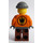 LEGO Hot Rod Fahrer im Orange Outfit Minifigur