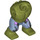 LEGO Hulk Body with Sand Blue Pants with Lavender Panels