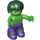 LEGO Hulk with Dark Green Hair and Dark Purple Trousers Duplo Figure