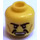 LEGO Hun Warrior Head, Black Splitted Moustache, Cheak Lines (Recessed Solid Stud) (3626 / 18183)