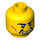 LEGO Hun Warrior Head, Black Splitted Moustache, Cheak Lines (Recessed Solid Stud) (3626 / 18183)