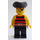 LEGO Imperial Trading Post Pirate with Black and Red Striped Shirt Minifigure