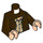 LEGO Indiana Jones Torso con Chaqueta over Rumpled Tostado Camisa (973 / 76382)