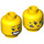 LEGO J.B. Watt met Groot Smile Minifigure Hoofd (Verzonken Solid Stud) (3626 / 56149)