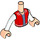 LEGO Jackson - Red Vest Friends Torso (Boy) (73161 / 92456)