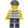 LEGO Jail Więzień Koszula z Paski więzienne I Torn out Sleeves Minifigurka