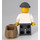 LEGO Jail prisoner with prison stripes, mask Minifigure