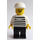 LEGO Jailbreak Joe in Striped Prison Suit with Black Legs Minifigure